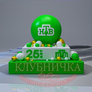 Корпоративный торт "НТВ 25" 1800руб/кг + 5500 фигурки